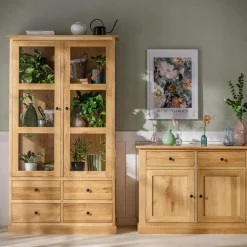 Witryna z litego drewna PAOLA brzoza naturalna