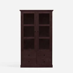 Witryna z litego drewna PAOLA brzoza mahoń