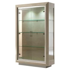 Witryna z oświetleniem 125 cm ELITE DAY złota brzoza