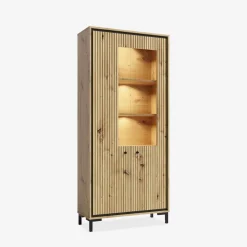 Witryna z oświetleniem PARII dąb artisan