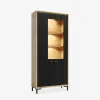 Witryna z oświetleniem PARII czarna