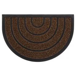 Wycieraczka półokrągła brązowa 40x60 cm