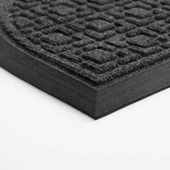 Wycieraczka półokrągła, grafitowa, 40x60 cm