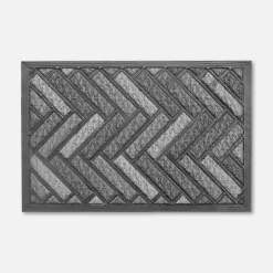 Wycieraczka szara w jodełkę TARTAN PUS 40x60 cm