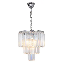 Żyrandol chrom AMEDEO 29 cm