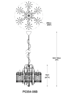 Żyrandol retro LUCAS
