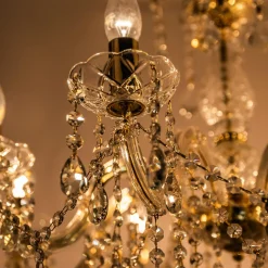 Żyrandol świecznikowy retro złoty CHATEAU 70 cm