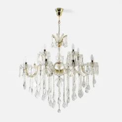 Żyrandol świecznikowy retro złoty CHATEAU 100 cm