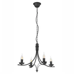 Żyrandol wiszący retro czarny LUCY