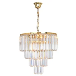 Żyrandol złoty AMEDEO 39 cm