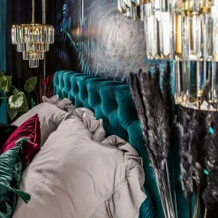 Żyrandol złoty AMEDEO 39 cm