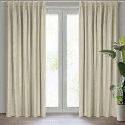 Zasłona do salonu beżowa MADLEN 140x300 cm