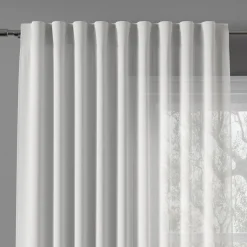 Zasłona do salonu biała BASIC 145x300 cm