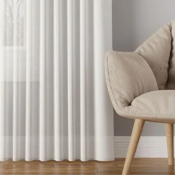 Zasłona do salonu biała BASIC 145x250 cm