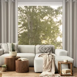 Zasłona do salonu ciemnobeżowa SELINA 140x250 cm