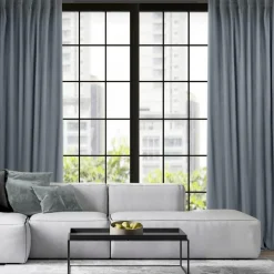 Zasłona do salonu grafitowa MADLEN 140x300 cm