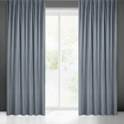 Zasłona do salonu grafitowa MADLEN 140x300 cm