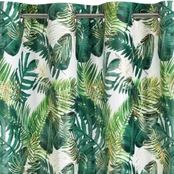 Zasłona do salonu welurowa w liście DAVOS 140x250 cm