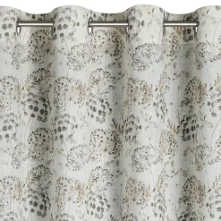 Zasłona do salonu z dodatkiem lnu naturalna MIRA 140x250 cm