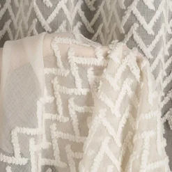 Zasłona na przelotkach beżowa ESTERI 140x250 cm