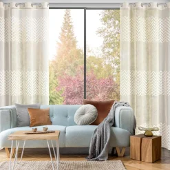 Zasłona na przelotkach beżowa ESTERI 140x250 cm