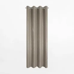 Zasłona na przelotkach beżowo-szara OLETA 140x250 cm