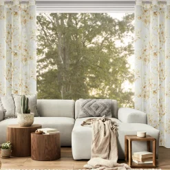 Zasłona na przelotkach beżowo-złota AVA 140x250 cm