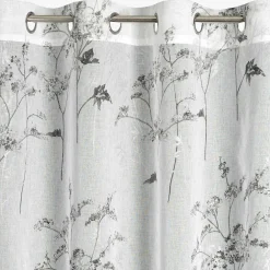 Zasłona na przelotkach biało-srebrna SERMA 140x250 cm