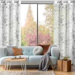 Zasłona na przelotkach biało-srebrna SERMA 140x250 cm