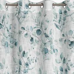 Zasłona na przelotkach biało-zielona SENA 145x250 cm