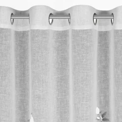 Zasłona na przelotkach biało-różowa ANTEA 140x250 cm