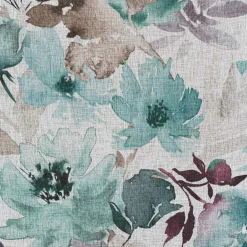 Zasłona na przelotkach biało-turkusowa GRETA 140x250 cm