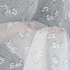 Zasłona na przelotkach biało-srebrna FELINA 140x250 cm