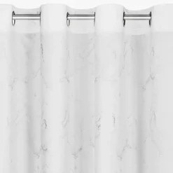 Zasłona na przelotkach biało-srebrna EMILI 140x250 cm