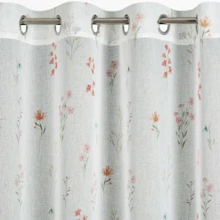Zasłona na przelotkach biało-różowa SONIA 140x250 cm
