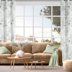 Zasłona na przelotkach biało-niebieska SENA 145x250 cm