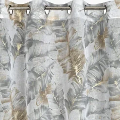 Zasłona na przelotkach srebrno-szara LAYLA 140x250 cm