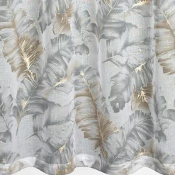 Zasłona na przelotkach srebrno-szara LAYLA 140x250 cm