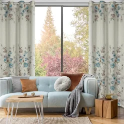 Zasłona na przelotkach w kwiaty IVY 140x250 cm