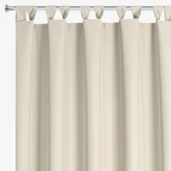 Zasłona na taras z szelkami na rzepy jasnobeżowa GARDEN 155x220 cm