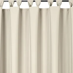 Zasłona na taras z szelkami na rzepy jasnobeżowa GARDEN 155x220 cm