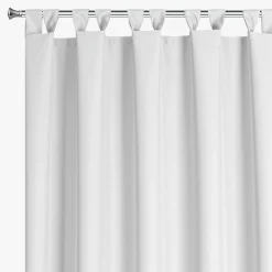 Zasłona na taras z szelkami na rzepy biała GARDEN 155x220 cm