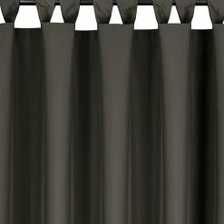 Zasłona na taras z szelkami na rzepy grafitowa GARDEN 155x220 cm