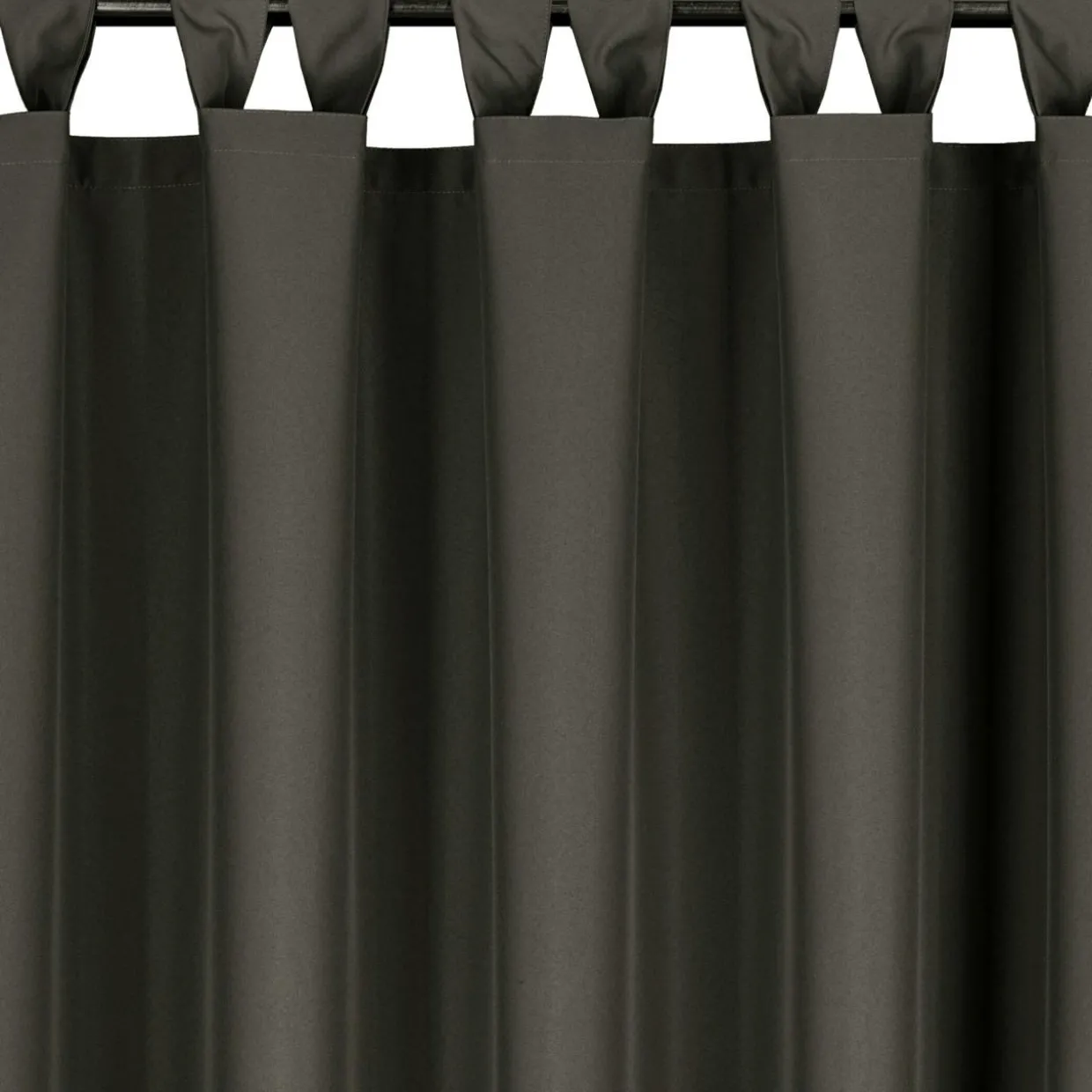 Zasłona na taras z szelkami na rzepy grafitowa GARDEN 155x220 cm