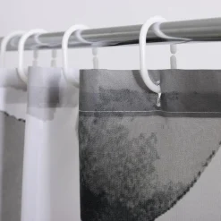 Zasłona prysznicowa czarno-biało ROSA 180x180 cm