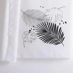 Zasłona prysznicowa w czarne liście ROSA 180x180 cm