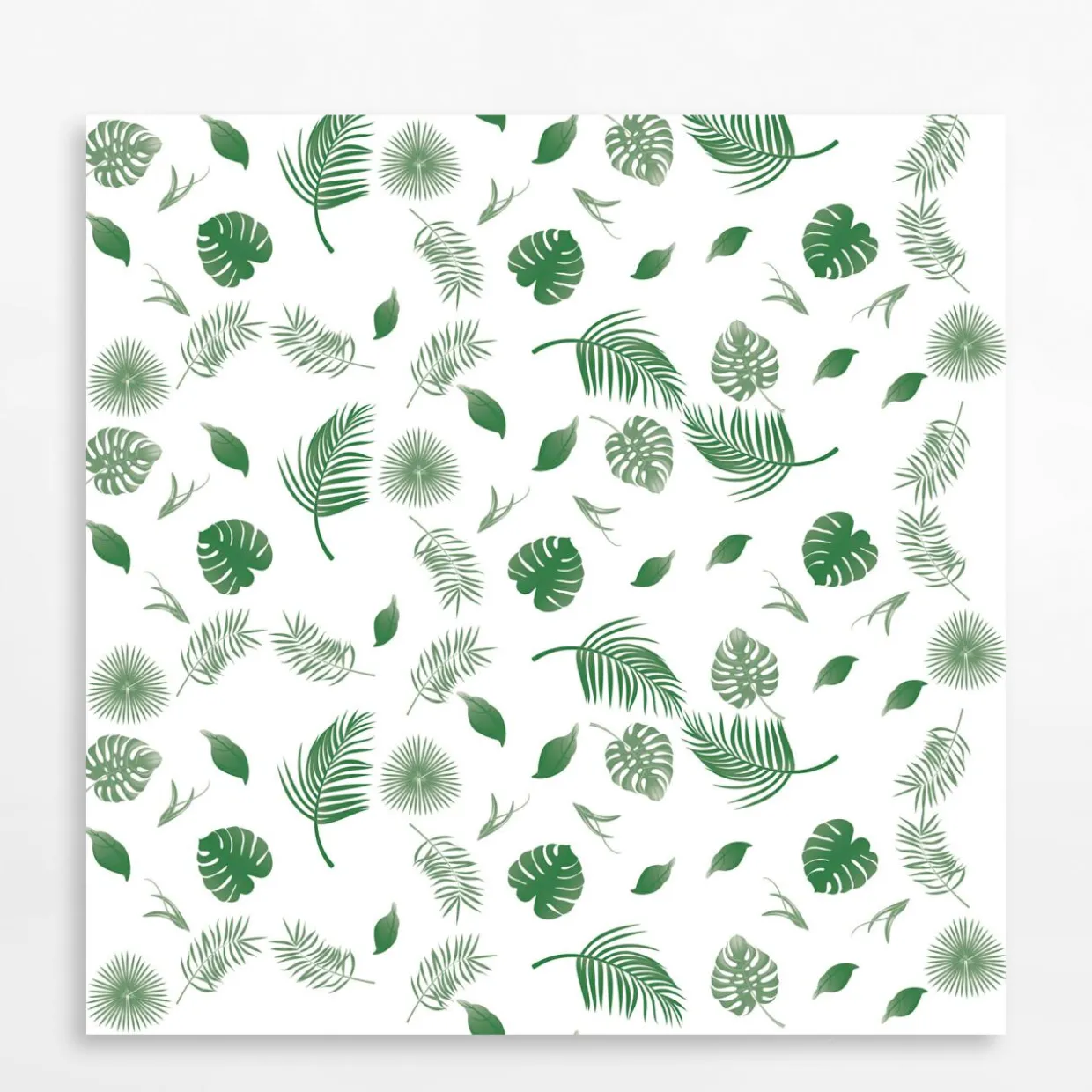 Zasłona prysznicowa w zielone liście ROSA 180x180 cm