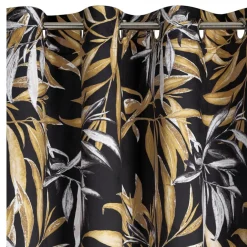 Zasłona welurowa czarno-beżowa Pierre Cardin ZOJA 140x250 cm