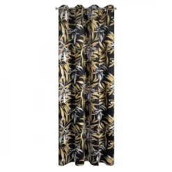 Zasłona welurowa czarno-beżowa Pierre Cardin ZOJA 140x250 cm