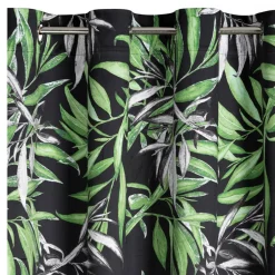 Zasłona welurowa czarno-zielona Pierre Cardin ZOJA 140x250 cm